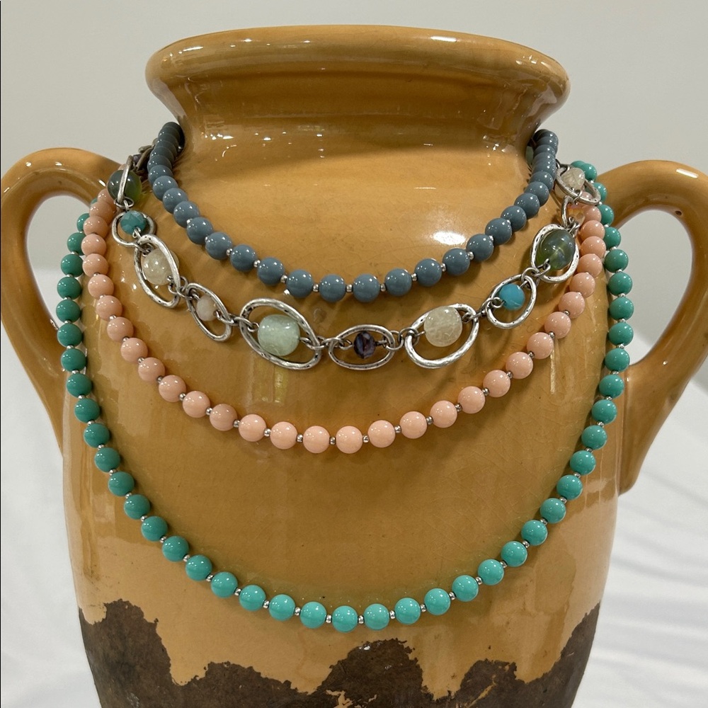 Premier Designs Waterfall Sugar Rush Necklace Boho Antique SilverTone Multilayer